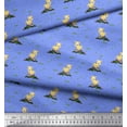 thumbnail image 3 of Soimoi Blue polyester Crepe Fabric Grass & Lion Cartoon Print Sewing Fabric Yard 42 Inch Wide, 3 of 3