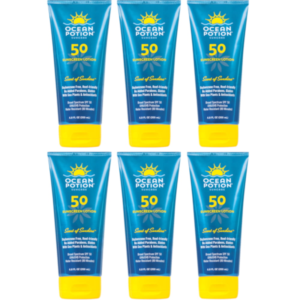 6 Pack Ocean Potion Scent Of Sunshine Sunscreen Lotion SPF