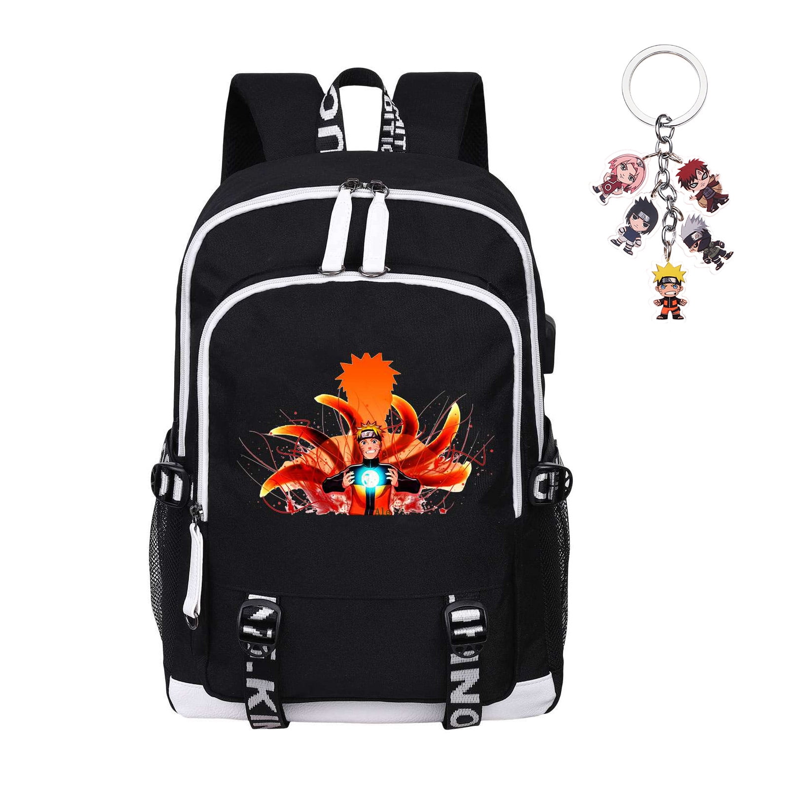 Taicanon Naruto Backpack Anime Cosplay Laptop Backpack with USB