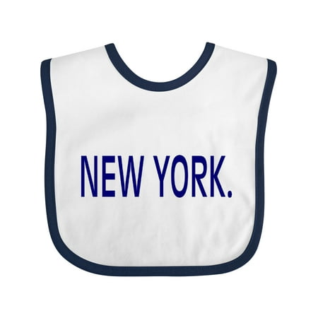 

Inktastic New York in Blue Text Boys or Girls Baby Bib