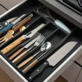thumbnail image 2 of Organizador de cajones Oridom expandible de bambú para cocina, color negro, 2 of 8