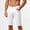 White, variant on WRFWUL Mens Stretch Faux Denim Bermuda Shorts Zip Fly Button Waist Straight Leg Pants Summer Casual Five Point Pants