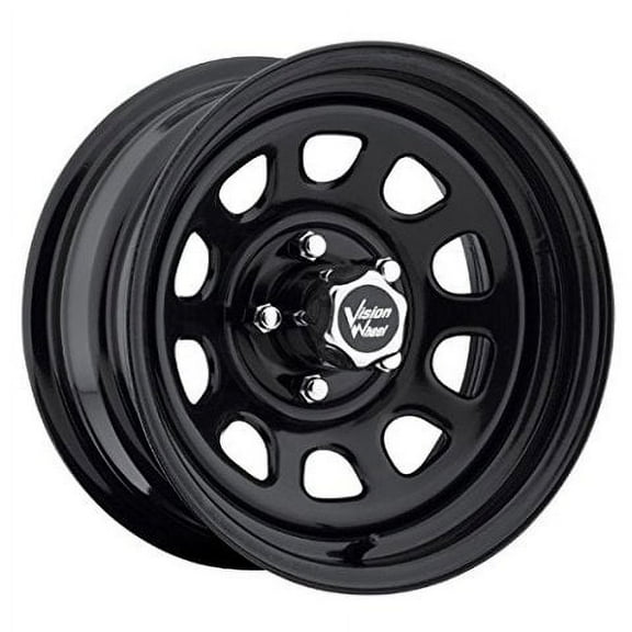 15x8 Vision 84H D Window Gloss Black 5x114.3 5x4.5 ET-19 Wheel Rim