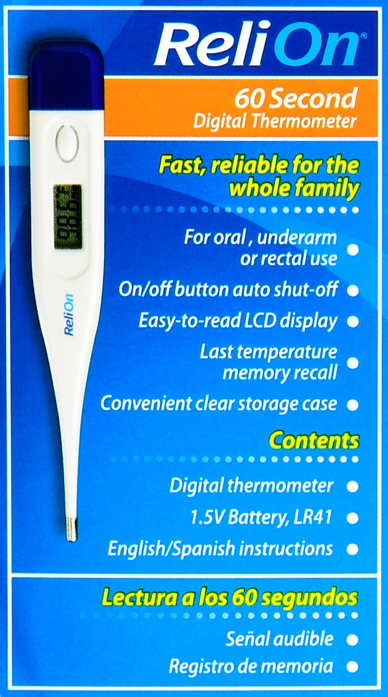 ReliOn 60 Second Digital Thermometer 
