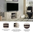 thumbnail image 2 of Signature Design by Ashley Bellaby TV Stand with Fireplace Option, Whitewash, Farmhouse Entertainment Center for TVs up to 65" with Storage, 2 of 9