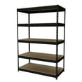 thumbnail image 3 of Iron Horse 3800 Riveted Steel Shelving 5-Shelf Unit, 24D x 48W x 72H, Black, 3 of 5