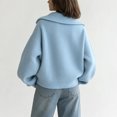 thumbnail image 4 of Sewkxo Knit Cardigan for Women Long Sleeve Front Button Y2k Sweaters Tops Crew Neck Loose Fall Cardigan,Beige L, 4 of 5