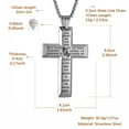 thumbnail image 5 of HZMAN Stainless Steel Serenity Prayer Cross Pendant Necklace for Men Women Religious Bible Verse Cross Necklace Christian Faith Necklaces, 5 of 6