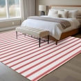 thumbnail image 4 of 8'x10' Area Rugs, Red Striped Indoor Outdoor Area Rug for Living Room Bedroom, Red White Stripes Farmhouse Washable Bathroom Rugs Kitchen Floor Carpet Mats Home Decor Aesthetic, 4 of 8