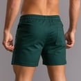 thumbnail image 4 of Summer Savings! MELDVDIB Men's Running Shorts Elastic Waist Drawstring Cotton Slim Fitness Shorts Summer Casual Beach Shorts Comfy Athletic Gym Workout Shorts, Green L, 4 of 5