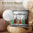 thumbnail image 5 of Merry Christmas Pillow Cover 18x18 Inch Set of 2,Winter Holiday Black White Buffalo Plaid Xmas Tree Pillow Cotton Square Cushion Case for Sofa Couch Car Bedroom Living Room Decor, 5 of 6