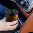 thumbnail image 6 of Xwlshop 100 Set 16oz Disposable Plastic Cups with Lids and Straws, Black Clear Iced Coffee Cups, Round Bottom To Go Cups for Cold Drinks, Slushie, Smoothie, Party Supplies, 6 of 8
