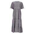 thumbnail image 3 of WILLBEST Robes Quinceanera Dama Robe Décontractée Imprimée pour Femmes Manches Courtes Col Rond avec Fermeture à Boutons Ajustement Confortable Robe d'Été, 3 of 7