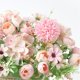 thumbnail image 4 of ¡Oferta promocional de Meiiso! Flores artificiales, ramo de rosas, peonías, margaritas y hortensias de seda artificial, arreglo floral artificial para decoración de bodas, rosa fuerte, 31,5 x 19,8 x, 4 of 6