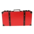 thumbnail image 2 of TISHITA Valise Rétro en Cuir et Bois pour Vêtements, Boîte de Rangement, Art pour la Maison, Rouge, 2 of 8