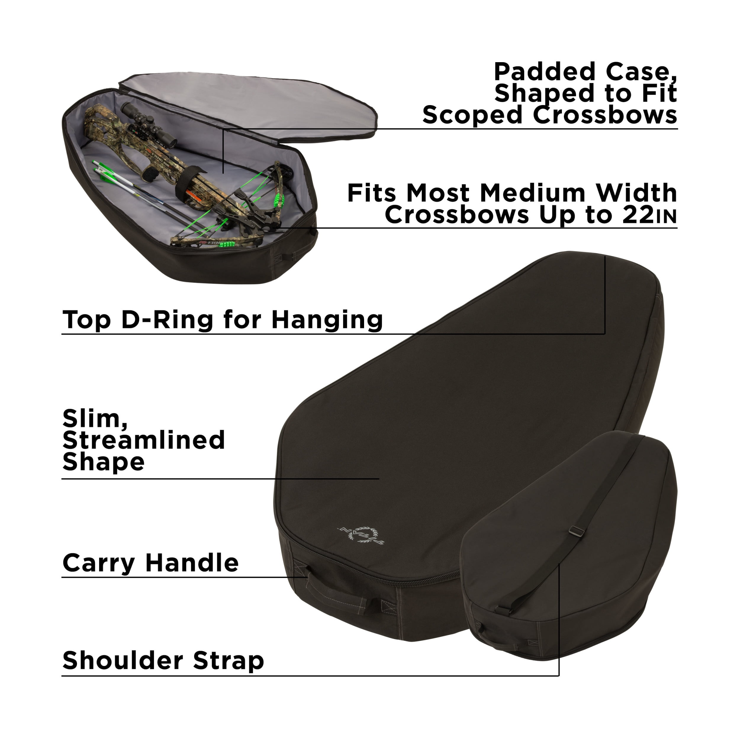Titan Cobra Single Standard Limb Crossbows Archery Case, Black