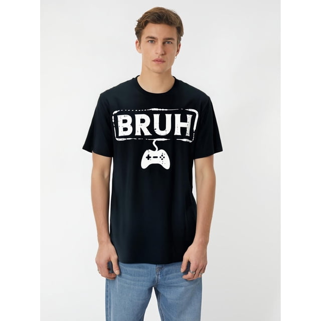 Gamer Bruh Video Game Funny Gaming Men Women T-Shirt Tee For Adult, Men, Women, Teen, Teenager, Adolescent, Youth