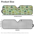 thumbnail image 3 of POLERO Car Front Window Sun Shield St. Patrick Gnome Foldable Front Window Sun Shade Windshield Rays Sunshade Visor Protector for Off-road Vehicle SUV Accessories 52.95" L x 16.14" W, 3 of 7