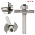 thumbnail image 2 of T Slot Router Bit 1/4" Shank 3/16" Cutting Depth 2 Flutes HSS Cutter Grooving, 2 of 9