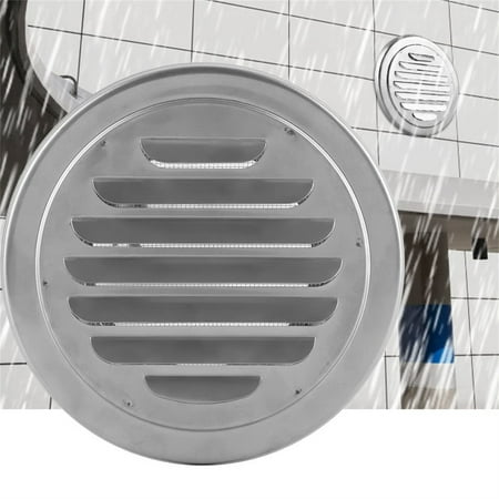 

Stainless Steel Wall Air Vent Round Flat Ducting Ventilation Outlet Cover