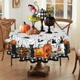 thumbnail image 3 of Round Halloween Tablecloth 60 Inch, Halloween Spider Web Tablecloth Round, Halloween Table Cloths Round, Halloween Round Table Cloth Decor, 3 of 5