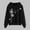 Black, variant on Women's All-Over Print Hooded Sweatshirt with Drop Shoulder Design Long Sleeve Oversized Fit Trendy Streetwear Pullovers(Black#2,2XL)