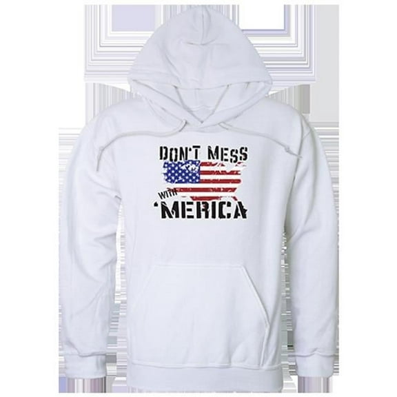 Dont Mess with America Graphic Pullover Sweatshirt, White - Small