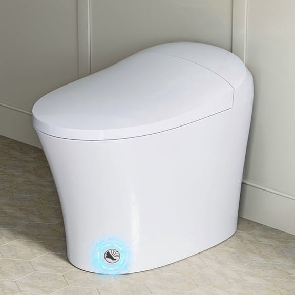 HOROW T10 Smart Bidet Toilet, Dual Flush with Foot Induction, 4-Level Heated Seat, Pre-Wet, Blackout Flush, Soft Close Seat, 12" Rough-In