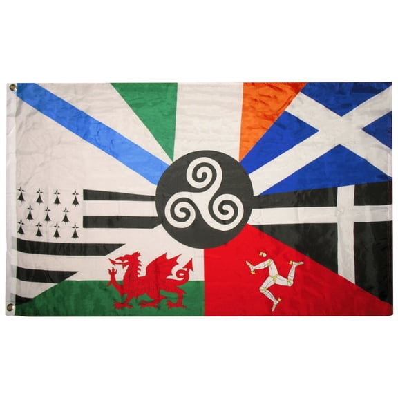 3x5 European Celtic Nations Flag 3 by 5 Foot Ireland Scotland Wales Brittany