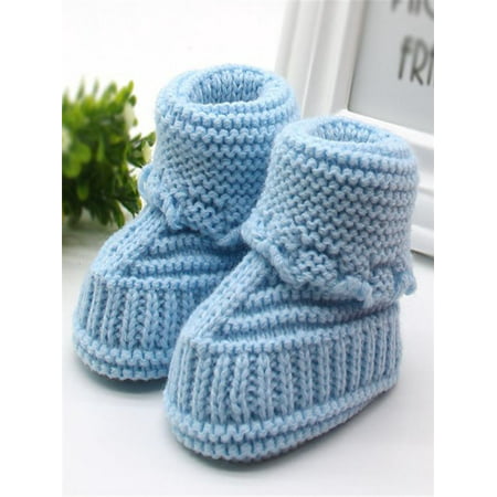 Toddler Newborn Baby Knitting Lace Crochet Shoes Buckle Handcraft Shoes ...
