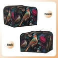 thumbnail image 2 of KLL Colorful Rose Bird Print 4 Slice Toaster Dust Covers Kitchen Small Appliance Cover with 2 Pockets,Can hold Jam Spreader Knife & Toaster Tongs (12.4 x 10.6 x 8.2), 2 of 6
