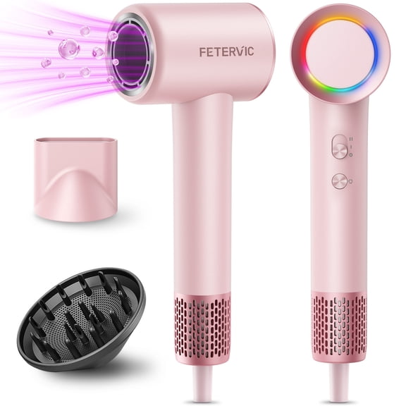 FETERVIC High Speed Hair Dryer, Professional Ionic Blow Dryer with Intelligent Heat Control, 5X Fast Drying, Lightweight Low Noise Salon Grade Hair Dryer