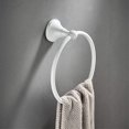 thumbnail image 3 of Brass Round Towel Ring For Wall Mounted Hanging Bath Towel Bathroom Towel Holder,white, 3 of 5
