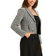 thumbnail image 4 of CHAQUETA DE MUJER CON SOLAPA NOTCH INSPIRADA CHIC, BLAZER CASUAL DE MANGA LARGA PARA OFICINA, TALLA XL, BEIGE Y NEGRO, 4 of 5