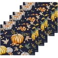 thumbnail image 3 of SKYSONIC Autumn Harvest Pumpkin Washcloths Set of 6, Highly Absorbent Soft Cotton Fingertip Towels for Bathroom, Kitchen, Gym, Spa, Home Decor, 12 x 12 Inch, 3 of 7