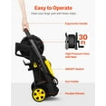 thumbnail image 5 of VEVOR Electric Pressure Washer, 2000 PSI, Max. 1.76 GPM Power Washer w/ 30 ft Hose, 5 Quick Connect Nozzles, Foam Cannon, Portable to Clean Patios, Cars, Fences, Driveways, ETL Listed, 5 of 12