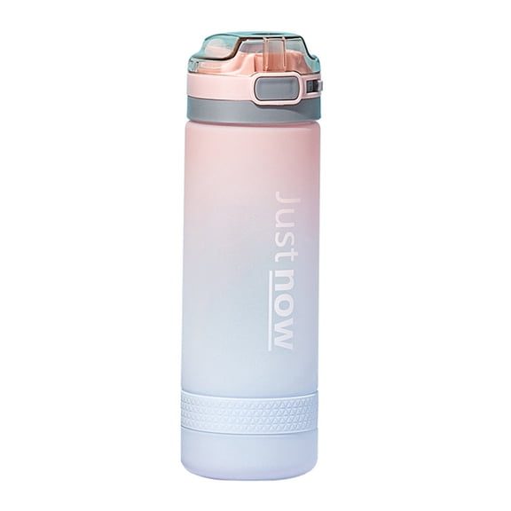 Sportteer Students Water Bottle Sports Water Bottle 600ml Girls Water Bottle Foldable Sticker Gradient Color Portable School Supplies