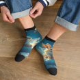 thumbnail image 3 of Fuzoiu Cute Angel Winged Rabbit Print Adult Socks, Crew Moisture-wicking Socks, Unisex Cushion Crew Socks,Casual Sports Ankle Socks, 3 of 7