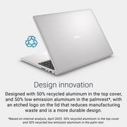 Dell 16” Laptop, Intel® Core™ 5, 8GB, 512GB, FHD+ Touch, Silver Metal, Backlit Keyboard