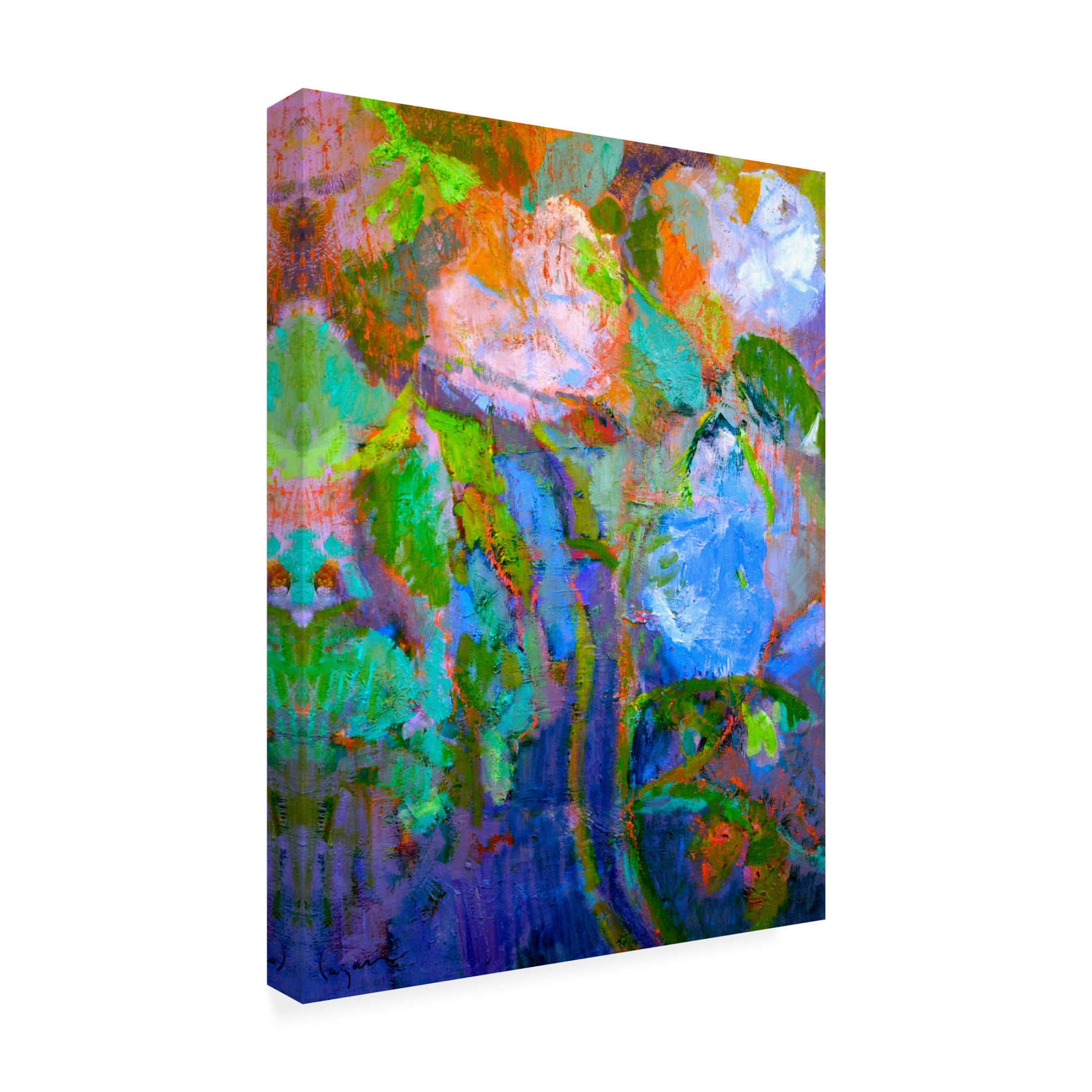 Canvas Wall Art - Dorothy Fagan 'Moonflowermidnight' Wall Art for Living Room, Bedroom, or Office D?cor by Trademark Fine Art - 18 x 24 Inches