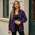 thumbnail image 4 of Flannel Fall Shirts for Women Casual Plaid Tops Long Sleeve Button Down Shirts, 4 of 8
