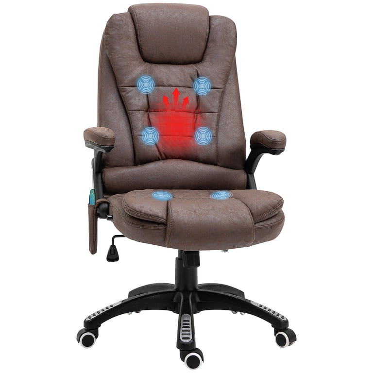 Vinsetto 6 Point Vibration Massage Office Chair with Heat, High Back  Executive Office Chair with Padded Armrests, Microfiber Reclining Computer  Chair, ...