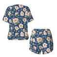 thumbnail image 5 of Naloa Flower Women's Short-Sleeved Pajama Set, Loungewear, Summer pajamas, Breathable Cozy - 4X-Large, 5 of 9