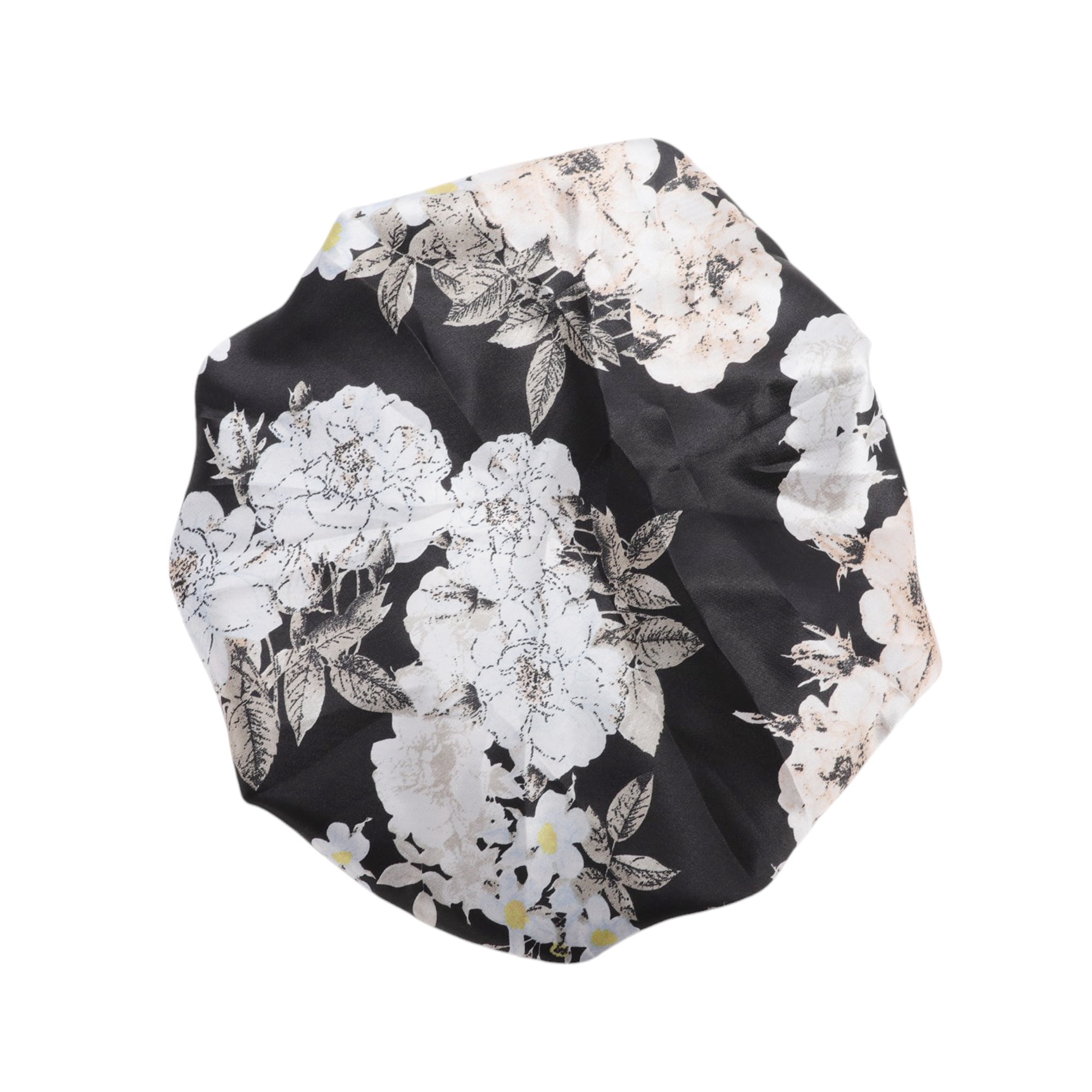 Unique Bargains High Elasticity Print Shower Cap 1 Pc Black
