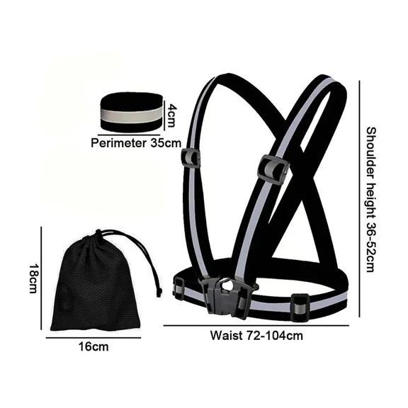 Reflective Elastic Band Suit Reflective Clothing Night Running Safety Reflective Vest