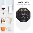 thumbnail image 6 of Honeii Royal Skull With Golden Crown Print Leather Coaster Set of 4, Ideal for Safeguarding Your Furniture from Drinks Spills and Effortless Cleanup-Octagon, 6 of 6