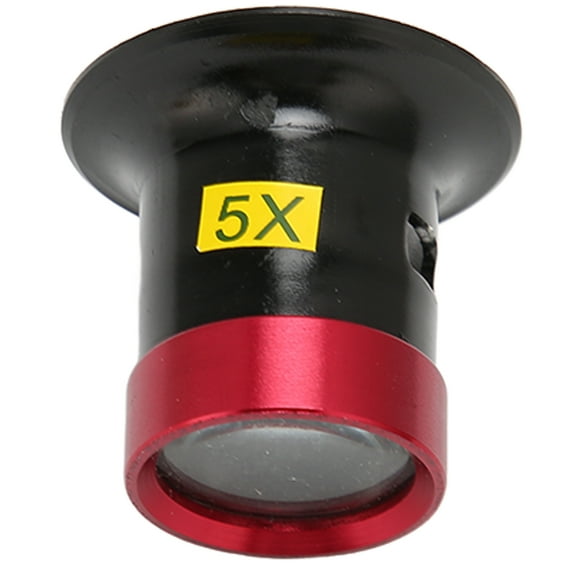 Ligadora de Bucles Oculares, Reloj Compacto Liviano Lupe Rojo Negro 5X Para Aumar para La Reparación de Relojes