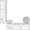 thumbnail image 6 of Gem Stone King 925 Sterling Silver Sky Blue Aquamarine and Pink Lab Grown Diamond Engagement Ring for Women | 1.75 Cttw | Round 6MM | Gemstone March Birthstone | Size 9, 6 of 6