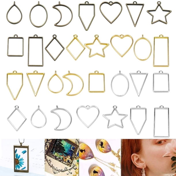 Colgantes Marco Adorno de joyería DIY Colgantes de molde hueco Manualidades de bricolaje Marcos de dijes de bisel hueco Perfecto para hacer collares, pulseras, aretes Sailing Electrónica