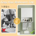 thumbnail image 6 of TROPOW Bathroom Storage Cabinet,Medicine Cabinet with Two Door,Wood Wall Mounted Bathroom Storage Cabinet with Adjustable Shelf and Towel Bar,2-Tier Cabinet for Bathroom Living Room,White, 6 of 6